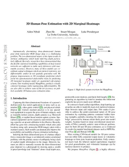 3D Human Pose Estimation with 2D Marginal Heatmaps