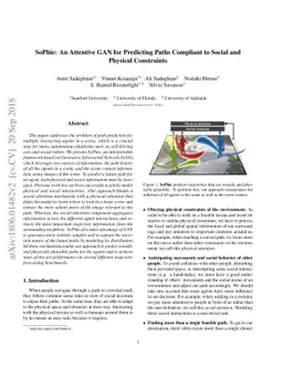 SoPhie: An Attentive GAN for Predicting Paths Compliant to Social and
  Physical Constraints