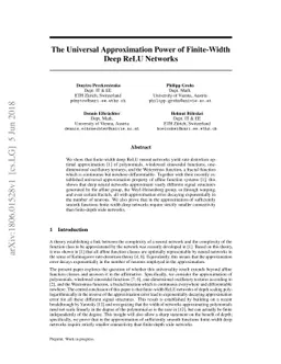 The universal approximation power of finite-width deep ReLU networks