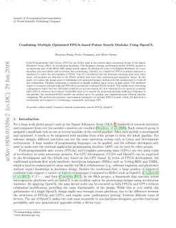 Combining Multiple Optimised FPGA-based Pulsar Search Modules Using
  OpenCL