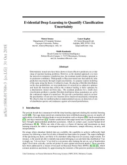 Evidential Deep Learning to Quantify Classification Uncertainty