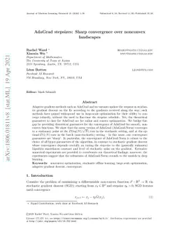 AdaGrad stepsizes: Sharp convergence over nonconvex landscapes