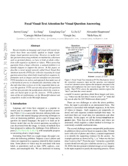Focal Visual-Text Attention for Visual Question Answering