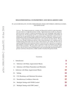 High-Dimensional Econometrics and Regularized GMM