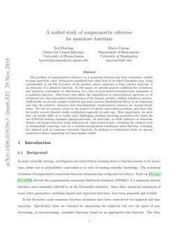 A unified study of nonparametric inference for monotone functions