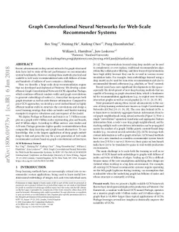 Graph Convolutional Neural Networks for Web-Scale Recommender Systems