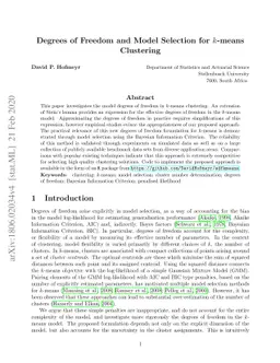 Degrees of Freedom and Model Selection for k-means Clustering