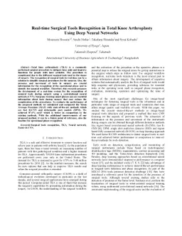 Real-time Surgical Tools Recognition in Total Knee Arthroplasty Using
  Deep Neural Networks
