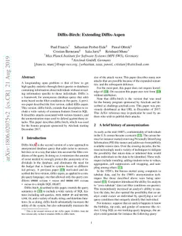 Diffix-Birch: Extending Diffix-Aspen