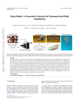 Deep Fluids: A Generative Network for Parameterized Fluid Simulations