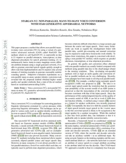 StarGAN-VC: Non-parallel many-to-many voice conversion with star
  generative adversarial networks
