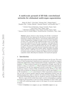 A multi-scale pyramid of 3D fully convolutional networks for abdominal
  multi-organ segmentation
