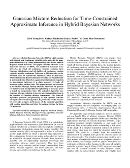 Gaussian Mixture Reduction for Time-Constrained Approximate Inference in
  Hybrid Bayesian Networks