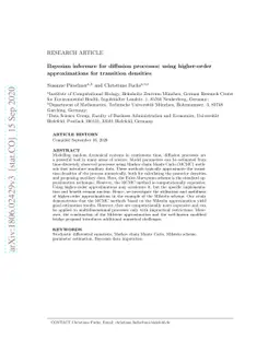 Bayesian Inference for Diffusion Processes: Using Higher-Order
  Approximations for Transition Densities