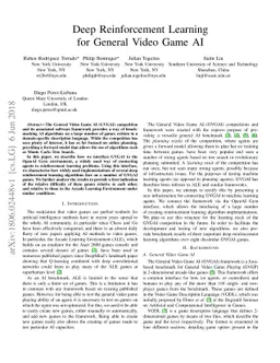 Deep Reinforcement Learning for General Video Game AI