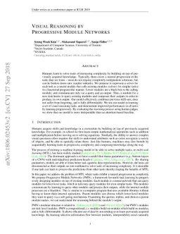 Visual Reasoning by Progressive Module Networks
