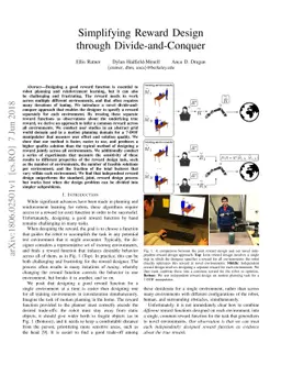 Simplifying Reward Design through Divide-and-Conquer