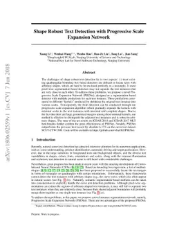 Shape Robust Text Detection with Progressive Scale Expansion Network
