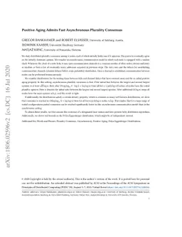 Positive Aging Admits Fast Asynchronous Plurality Consensus