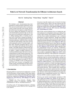 Path-Level Network Transformation for Efficient Architecture Search