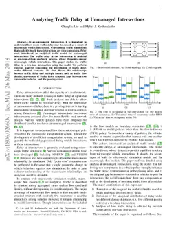 Analyzing Traffic Delay at Unmanaged Intersections