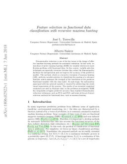 Feature selection in functional data classification with recursive
  maxima hunting
