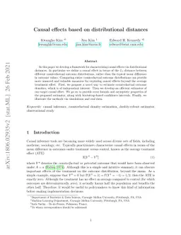 Causal effects based on distributional distances