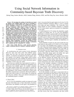 Using Social Network Information in Bayesian Truth Discovery