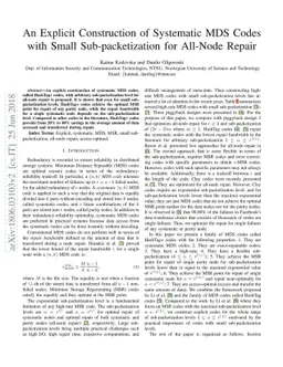 An Explicit Construction of Systematic MDS Codes with Small
  Sub-packetization for All-Node Repair