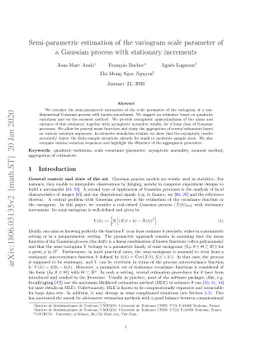 Semi-parametric estimation of the variogram of a Gaussian process with
  stationary increments