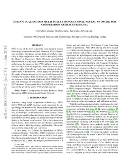 DMCNN: Dual-Domain Multi-Scale Convolutional Neural Network for
  Compression Artifacts Removal