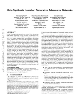 Data Synthesis based on Generative Adversarial Networks