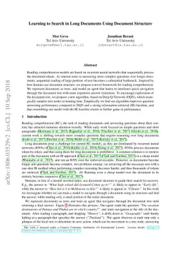 Learning to Search in Long Documents Using Document Structure