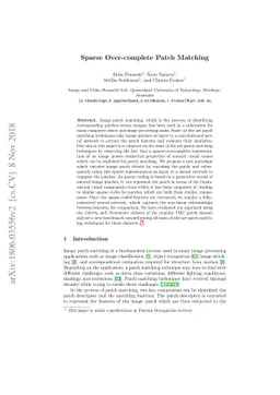 Sparse Over-complete Patch Matching