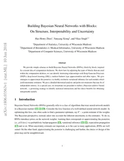 Building Bayesian Neural Networks with Blocks: On Structure,
  Interpretability and Uncertainty