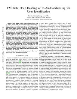 FMHash: Deep Hashing of In-Air-Handwriting for User Identification