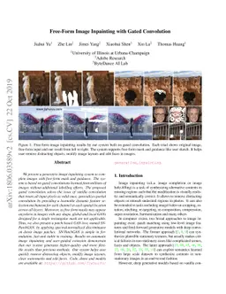 Free-Form Image Inpainting with Gated Convolution