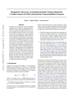 Dissipativity Theory for Accelerating Stochastic Variance Reduction: A
  Unified Analysis of SVRG and Katyusha Using Semidefinite Programs