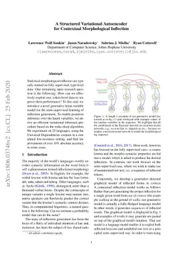 A Structured Variational Autoencoder for Contextual Morphological
  Inflection