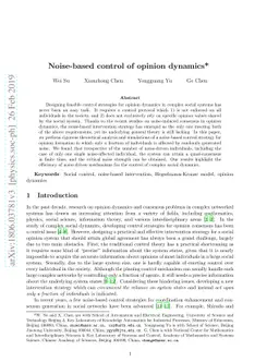 Noise-based control of opinion dynamics