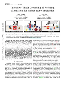 Interactive Visual Grounding of Referring Expressions for Human-Robot
  Interaction