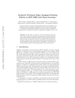 Synthetic Perfusion Maps: Imaging Perfusion Deficits in DSC-MRI with
  Deep Learning