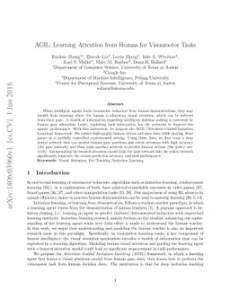 AGIL: Learning Attention from Human for Visuomotor Tasks