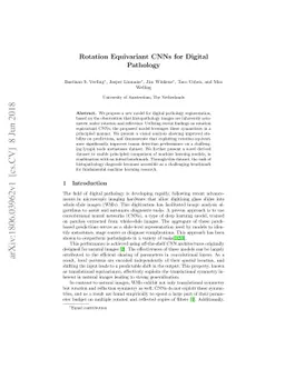 Rotation Equivariant CNNs for Digital Pathology