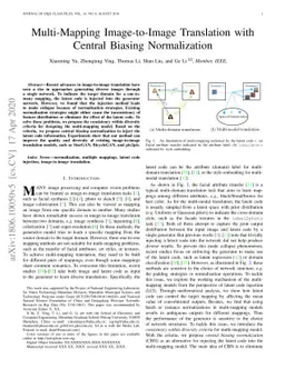Multi-Mapping Image-to-Image Translation with Central Biasing
  Normalization