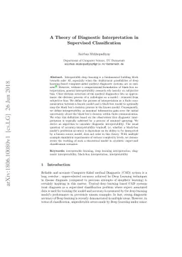 A Theory of Diagnostic Interpretation in Supervised Classification