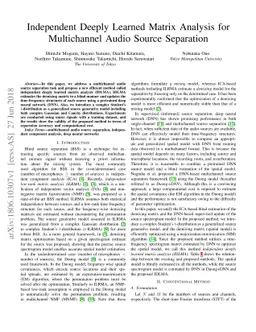 Independent Deeply Learned Matrix Analysis for Multichannel Audio Source
  Separation