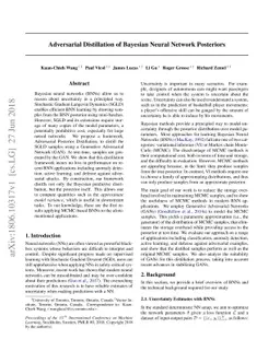 Adversarial Distillation of Bayesian Neural Network Posteriors