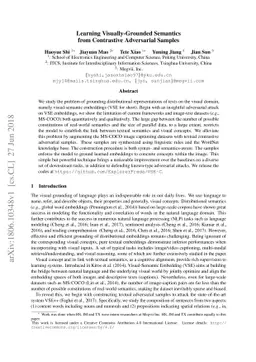 Learning Visually-Grounded Semantics from Contrastive Adversarial
  Samples