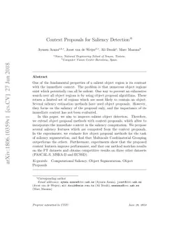 Context Proposals for Saliency Detection